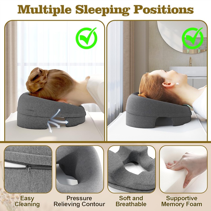 Face Down Pillow Massage Prone for Bed Sleeping,Massage Headrest Face