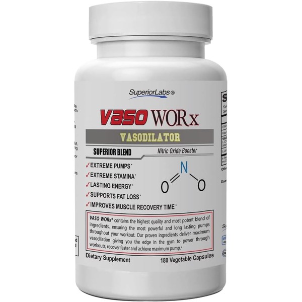 Superior Labs – VASOWORx® – Nitric Oxide Supplement – Extra