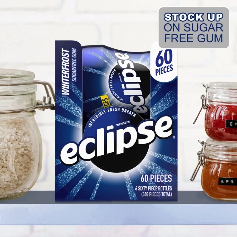 Eclipse Winterfrost Sugar Free Chewing Gum 60 Count Pack of