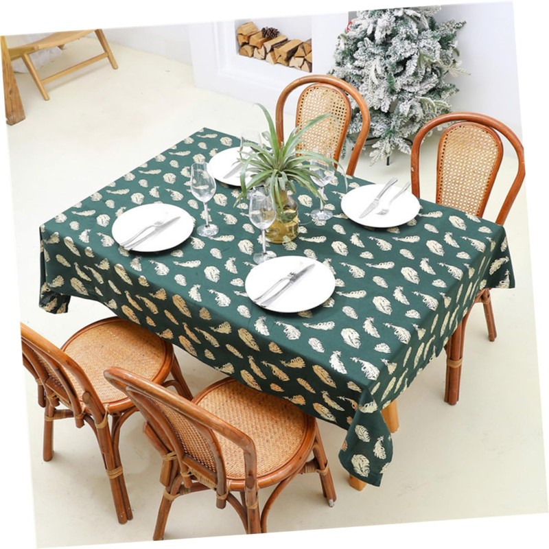 CIYODO Pattern Table Cloth Gold Stamping Cotton Linen Tablecloth for