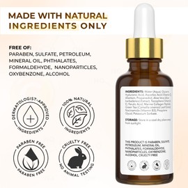 All Natural Pure 20% Vitamin C Serum For Face + 6 Active Boosters for Dark Spots, Wrinkles, Brightening, Hydrating, Even Tone, Healthy Glow with Niacinamide, Hyaluronic Acid, Ferulic Acid, Vitamin E