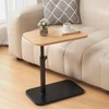 YFGNOEMI C Shaped End Table, Adjustable Height Couch Side Table,