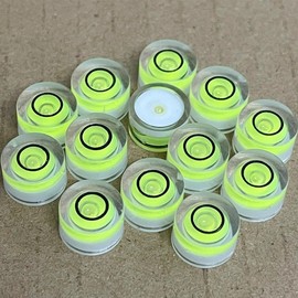 SIZIKJXGHWYI 10Pcs Small Circular Bubble Level 10x6mm Mini Round Bullseye Spirit Levels Measuring Tools