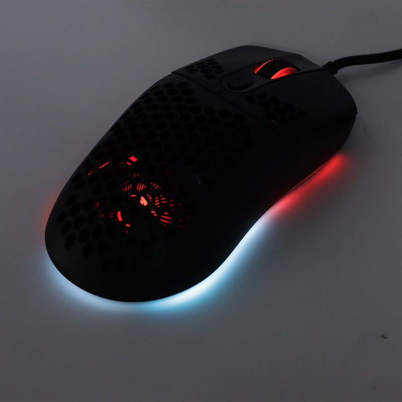 Mechanical Mouse RGB Backlight 6400DPI Ergonomic Honeycomb Usb Wired Gaming