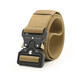 custom-sign MENs Casual Military Tactical Army Adjustable Quick Release Belt Pants Waistband - Khaki