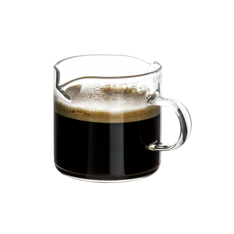 QWORK Double Spouts Espresso Shot Glass Cup Without Scale, 2