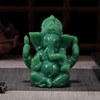 Lord Ganesh Statues - Dark Green Jade Ganesh Idol Figurine