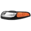 AmeriLite Black Replacement Bumper Parking Turn Signal Lights Set For