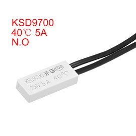 uxcell KSD9700 Thermostat, 40℃ Normally Open Temperature Switch, N.O 5A Thermal Switch Temperature Controller 2pcs