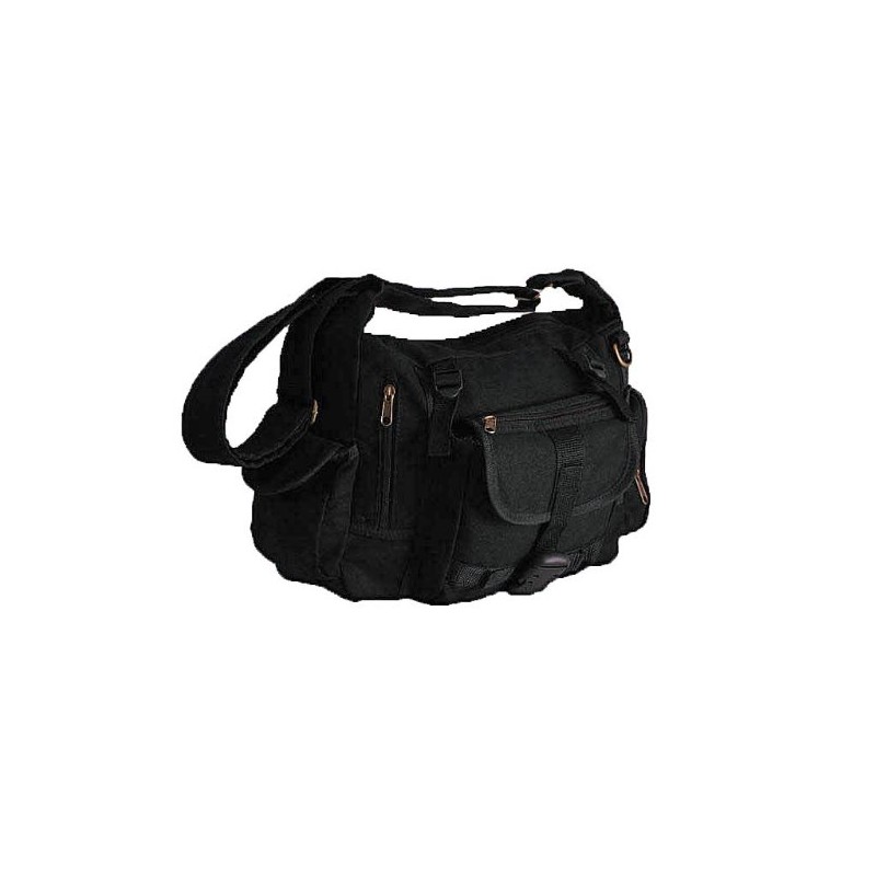 EyeCatchBags New York Cross Body Messenger Canvas Shoulder Bag Black
