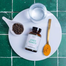 Liver Guard  Suplemento para Higado con Cardo Mariano y Diente de len  Con vitamina C, E y B6, Curcuma y Raz de Jengibre  Formula 100 natural...      