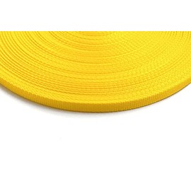 13mm Polypropylene Webbing Heavy Duty Strap For Backpacks Belts Handles Bags Straps Dog Leads (10 Metres, Yellow)