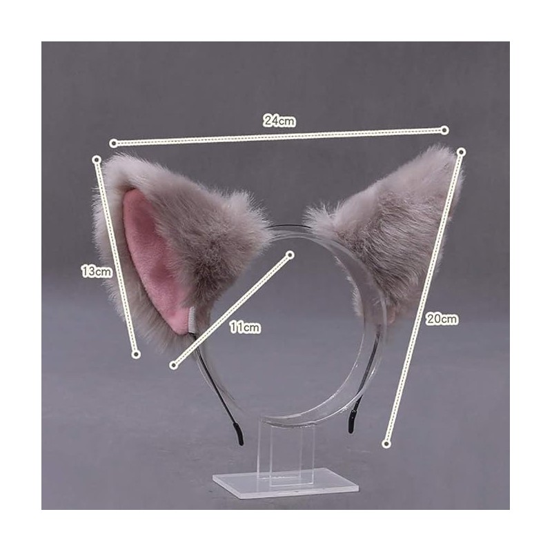 [Qintreesify] Cute Cat Ear Headband Long Fur Fox Ear Cosplay
