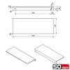 SOTECH Hover-III Design Wall Shelf 350 x 130 x 30