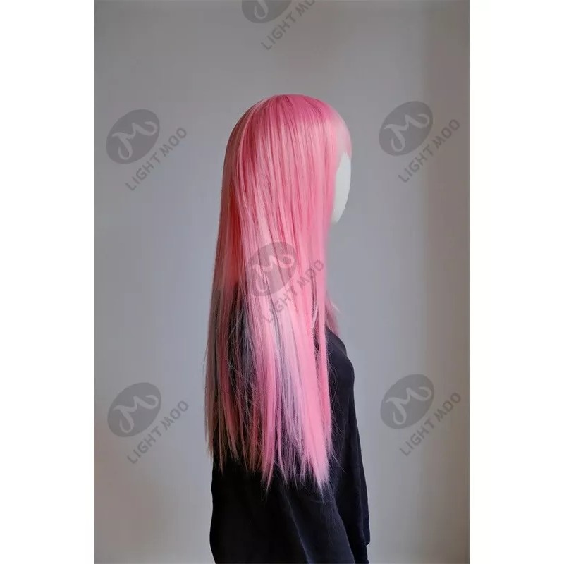 Light Moo Peluca Larga Recta Con Flequillo Para Las Mujeres