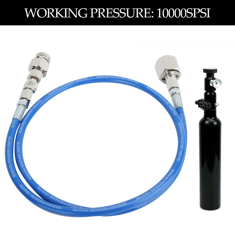 1m/3.3ft Blue G1/2-14 CO2 Hose Soda Water Adapter Hose Kit