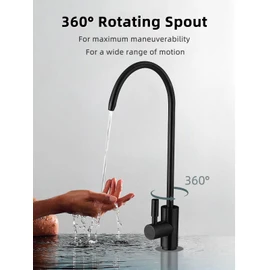 Bifordo Drinking Faucet, Matte Black, Lead Free Water Filter Faucet, Reverse Osmosis Faucet for Kitchen, Bar, Sink