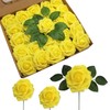 JOYLEX Artificial Flowers Realistic Roses, 50pcs Real Looking Fake Roses