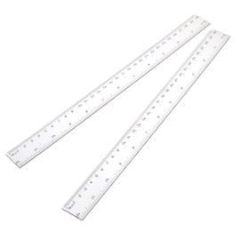 DBOO 2Pack 30cm Ruler Multipack Clear Ruler Plastic Rulers 12 Inches Shatter Resistant Ruler Shatterproof Metric Ruler Transparent Straight Ruler Measuring Ruler Tool for Student School Office