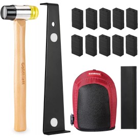 Goldblatt Laminate Wood Flooring Tools Installation Kit with 100 Spacer Knee Pad