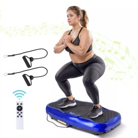 SEGAWE Vibration Platform Plate Whole Body Shaker Exercise Machine Massager Home Blue