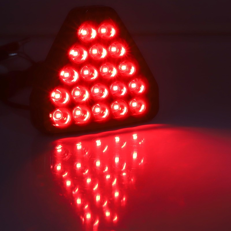 jose2015 1PCS Triangle Car Rear Brake Light Red,Universal 12V Auto