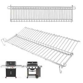 PETKAO 66044 Grill Warming Rack for Weber GS4 Genesis II 300 Series, Genesis II E310 E315 E320 E330 E335 S315 Grill Parts,Upgrade Two-sided Rack Replacement Parts for Weber Genesis 2 Grill Accessories
