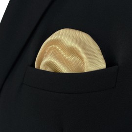 S&W SHLAX&WING Men's Pocket Square Plain Blue Green Yellow XL Wedding, Ah80