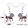 DOWAY Cute Enamel Beagle Dog Earrings Dangle Jewellery for Women