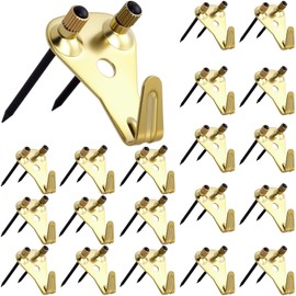 ANCIRS 20 Pack 50lbs Picture Frame Hangers Hooks with Nails, Picture Hanging Hooks, Heavy Duty Plaster Wall Pro Photo/Heavy Mirror Hanging Kit (50lbs)