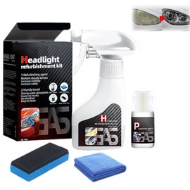 Grenben Automotive Headlamp Restoration Fluid Oxidized,2025 New Headlight Restoration Kit,Efficient Headlight Cleaner for Cloudy Headlights,Multifunctional Headlights Repair Kit for All Vehicle Types