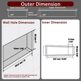 JQK Shower Niche No Tile Need, 4"×14" Matte White Bathroom Insert Shelf, 304 Stainless Steel Recessed Shower Caddy Organizer Storage, SNL414-WH