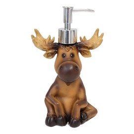Moose with Antlers Soap Pump Dispenser for Cabin Lodge Bathroom or Kitchen Decor