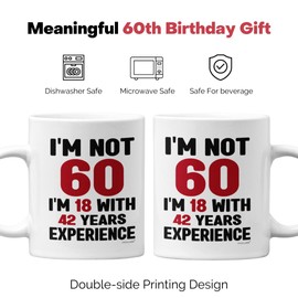 Vivulla68 60th Birthday Gifts For Men Women, 60 Birthday Gifts For Women Men, Birthday Gifts For 60 Year Old Man Woman, 1964 Birthday Gifts For Women Men, Happy 60th Birthday Gift Idea, Turning 60 Mug