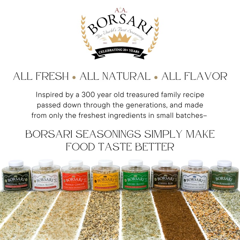 Borsari Everything Bagel Seasoning - Gourmet Bagel Seasoning With Sea