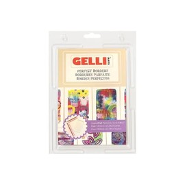 Gelli Arts Perfect Borders Combo Pack - Clear, 4"x6" Gel Plate Plus Placement Tool, Monoprinting & Printmaking Supplies for Arts & Crafts