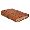 LEATHER VILLAGE Lined Paper Leather Bound Journal-260 Pages, Tan Brown,