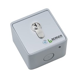 Berner AP SLÜ23/2 2902100 Mini Key Button for Surface-Mounting Including 3 Keys 2 Locking Contacts Wired Command Device Size 73.5 x 73.5 x 45 mm