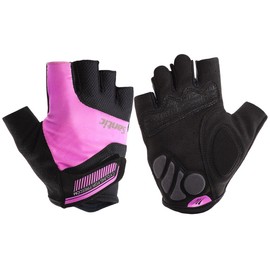 Santic Cycling Gloves with Mitten Shock-Absorbing Foam Pad Breathable Half Finger Moutain Bike Bicycle Riding Gloves for fit Men and Women Six Colors.