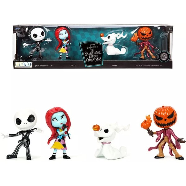 Jada Set of 4 Diecast Figurines (2.5") Tim Burton's "The