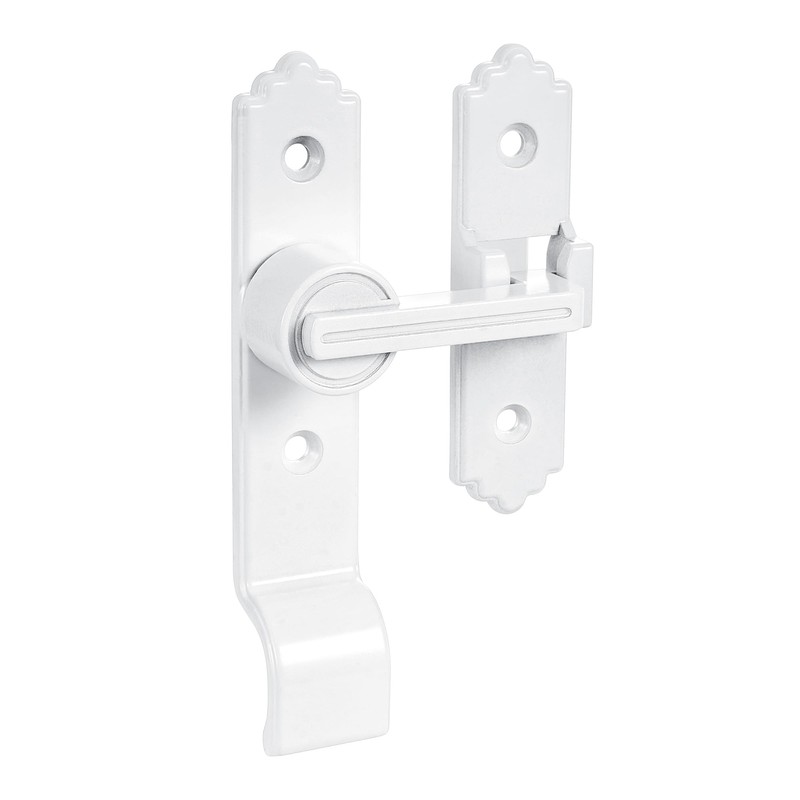 2 Packs 180 Degree White Barn Door Lock, Flip Gate
