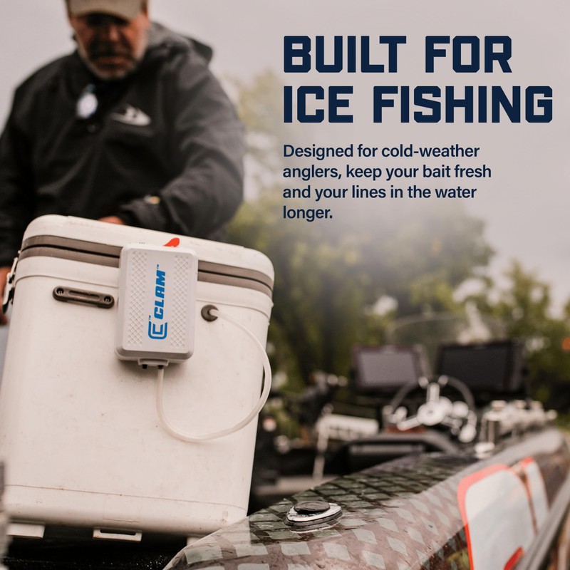 CLAM Lithium Aerator 2.0 – Rechargeable Live Bait Aerator with