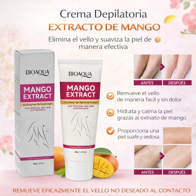 Crema Depilatoria Bioaqua Mango Extract Suavizante 40g Normal