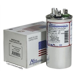American Standard Replacement - 30 + 3 uf/Mfd 370/440 VAC AmRad Round Dual Universal CapacitorReplacement Made in The U.S.A.