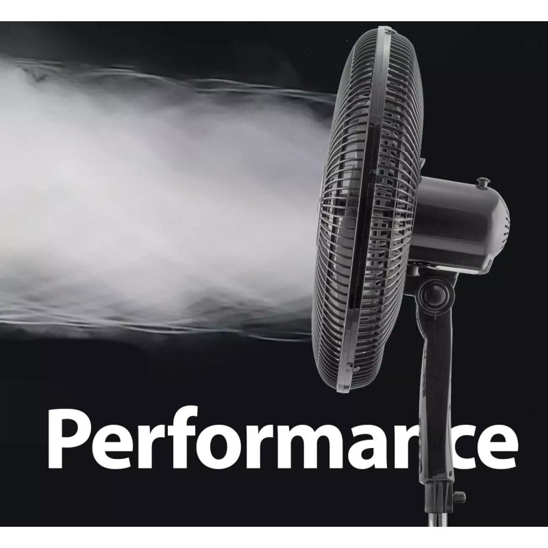 Air Monster 15732-R 18-Inch Diameter 3-Speed Adjustable Height Oscillating Pe...
