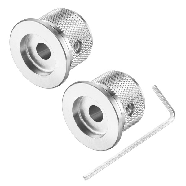 uxcell 2pcs Aluminum Potentiometer Knob 1/4"x1" Universal Top Hat Knob