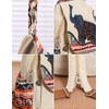 POPUCT Cotton Boho Small Backpack Fashion Hand Knitting Mini Chest