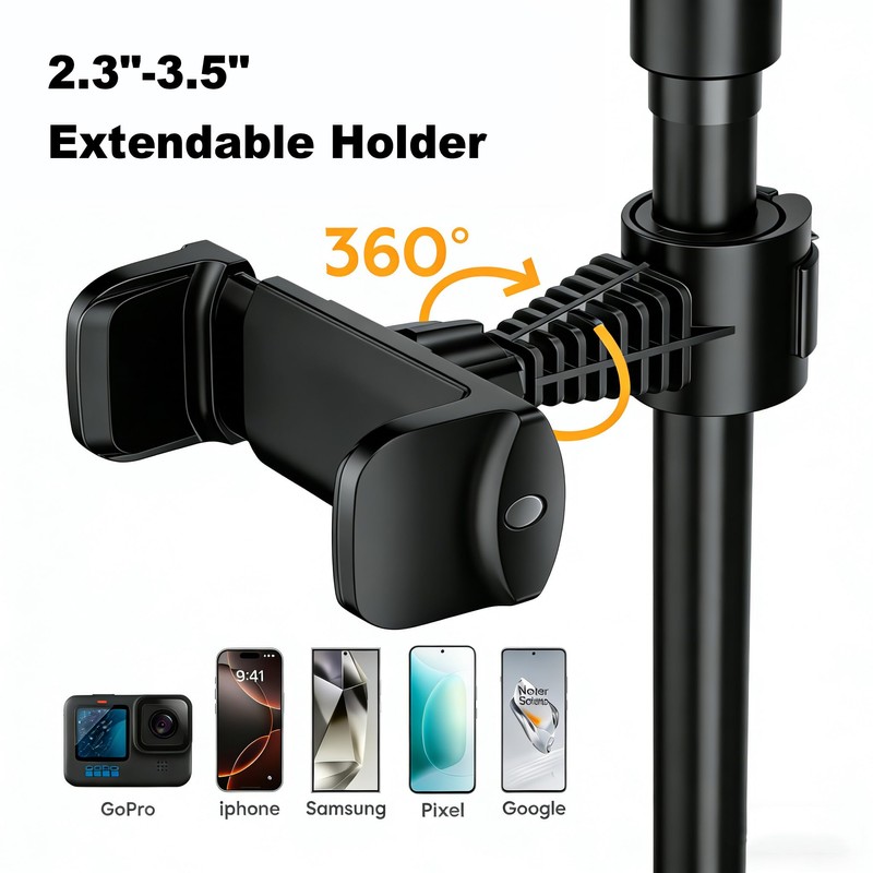 Desk Ring Light with Stand and Phone Holder, 3000K-6500K Adjustable