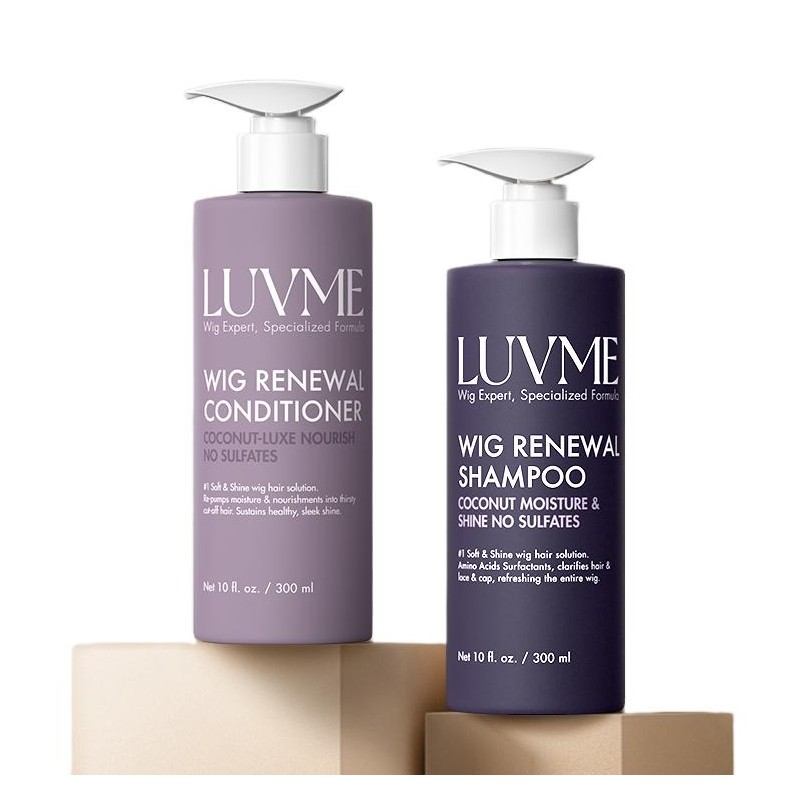 LUVME Coconut Moisture & Effectively Cleans,Wig Renewal Shampoo & Conditioner