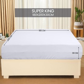 Utopia Bedding - Fitted Sheet 180 x 200 cm up to 30 cm - White - Brushed Microfibre Fitted Sheet - Oeko Tex Standard 100